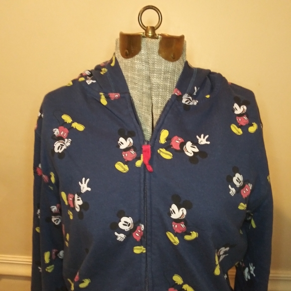 Disney Store Women's Navy Classic Happy Mickey Mouse Hoodie - Picture 2 of 10
